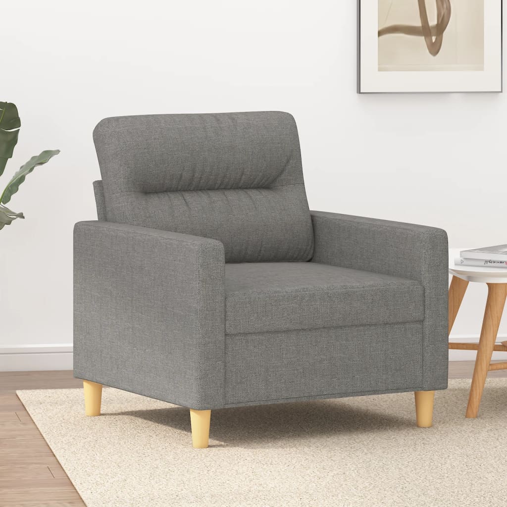 Poltrona Grigio Scuro 60 cm in Tessuto | homemem39