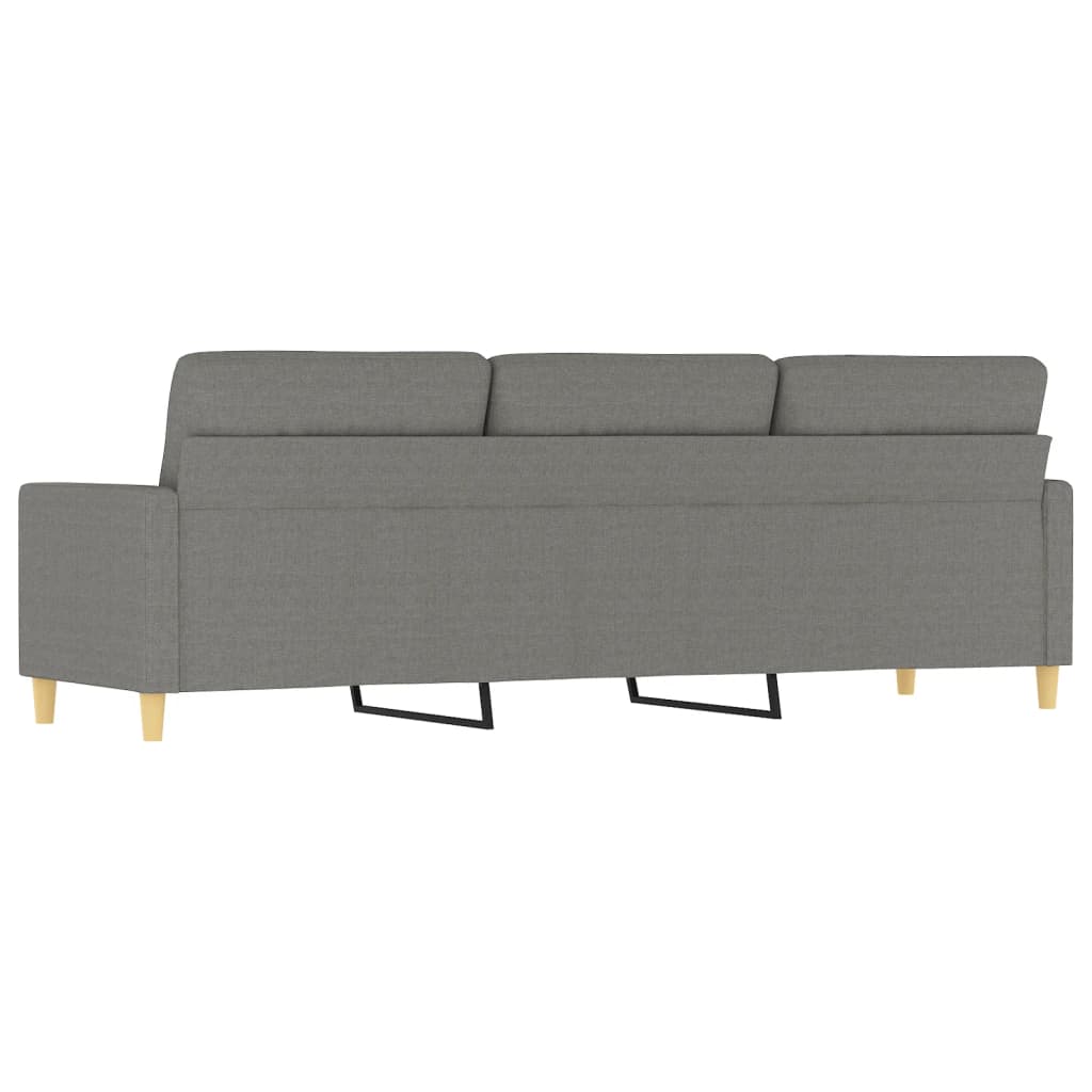 Divano a 3 Posti Grigio Scuro 210 cm in Tessuto | homemem39