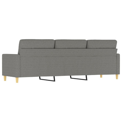 Divano a 3 Posti Grigio Scuro 210 cm in Tessuto | homemem39
