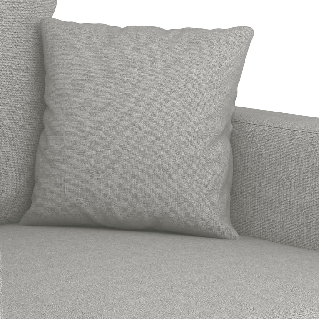 Divano a 3 Posti Grigio Chiaro 210 cm in Tessuto | homemem39