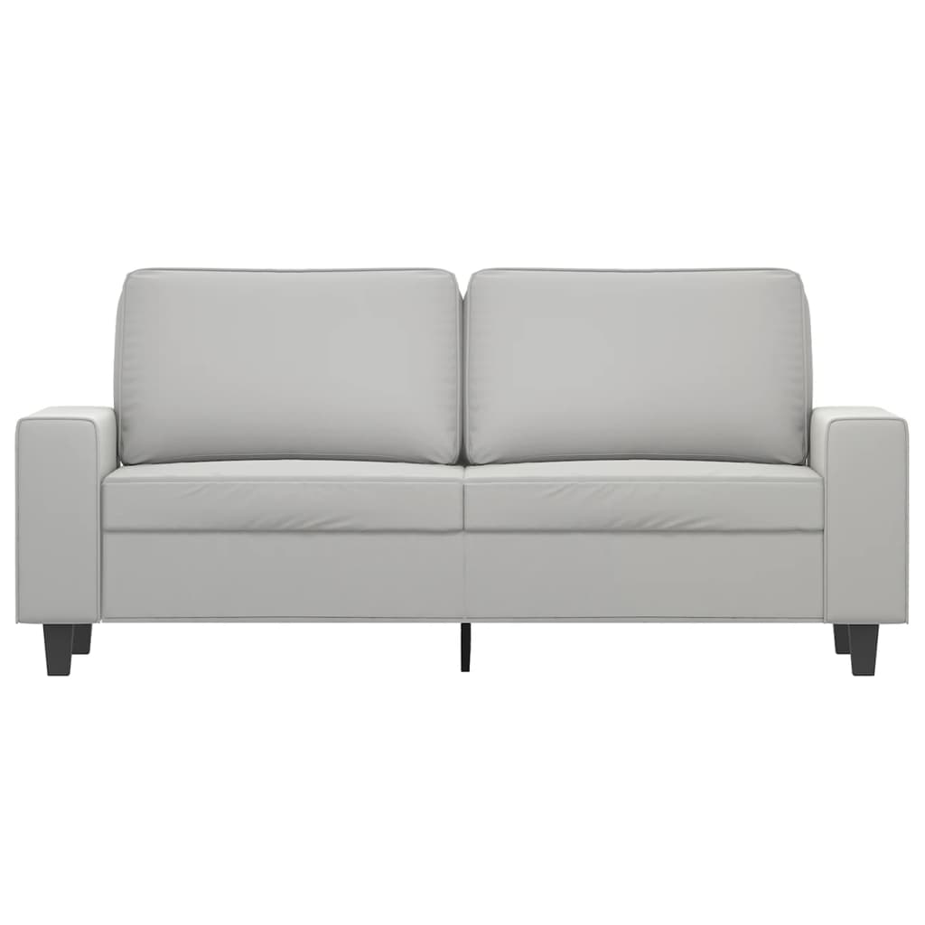 Divano a 2 Posti Grigio Chiaro 140 cm in Tessuto Microfibra | homemem39