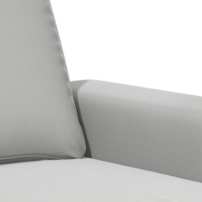 Divano a 2 Posti Grigio Chiaro 140 cm in Tessuto Microfibra | homemem39