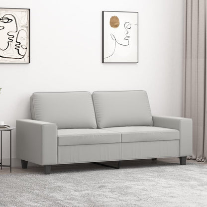 Divano a 2 Posti Grigio Chiaro 140 cm in Tessuto Microfibra | homemem39