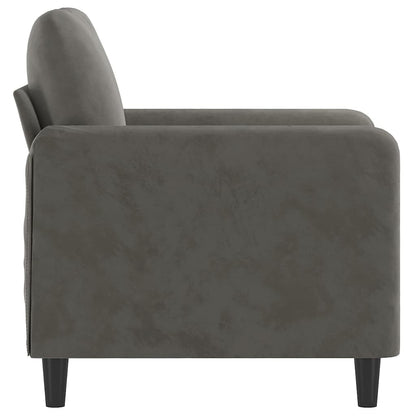Poltrona Grigio Scuro 60 cm Velluto | homemem39