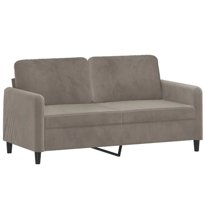 Divano a 2 Posti Grigio Chiaro 140 cm in Velluto | homemem39