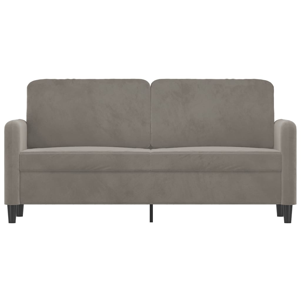 Divano a 2 Posti Grigio Chiaro 140 cm in Velluto | homemem39