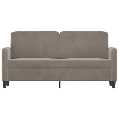 Divano a 2 Posti Grigio Chiaro 140 cm in Velluto