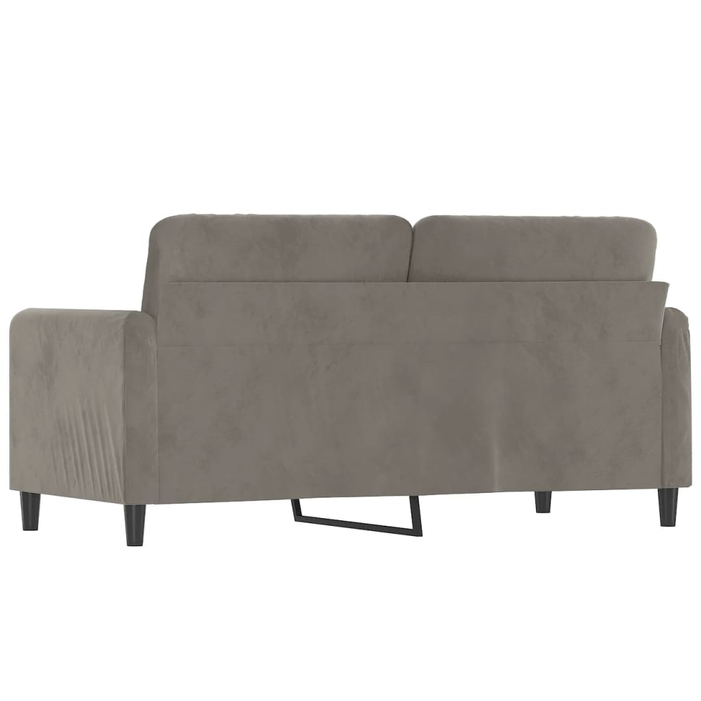 Divano a 2 Posti Grigio Chiaro 140 cm in Velluto | homemem39