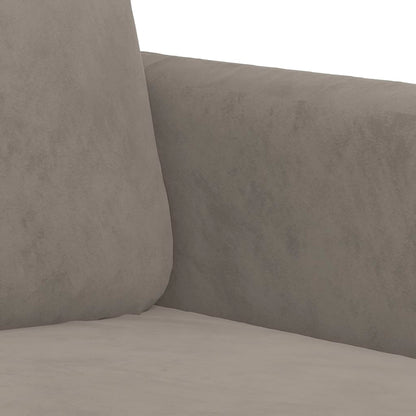 Divano a 2 Posti Grigio Chiaro 140 cm in Velluto | homemem39