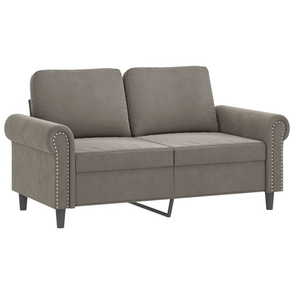 Divano a 2 Posti Grigio Chiaro 120 cm in Velluto | homemem39
