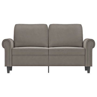 Divano a 2 Posti Grigio Chiaro 120 cm in Velluto | homemem39