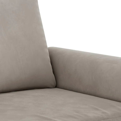 Divano a 2 Posti Grigio Chiaro 120 cm in Velluto | homemem39