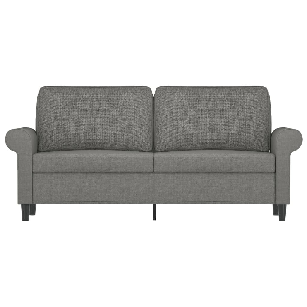 Divano a 2 Posti Grigio Scuro 140 cm in Tessuto | homemem39