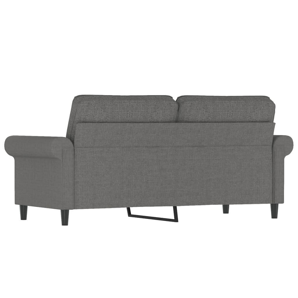Divano a 2 Posti Grigio Scuro 140 cm in Tessuto | homemem39