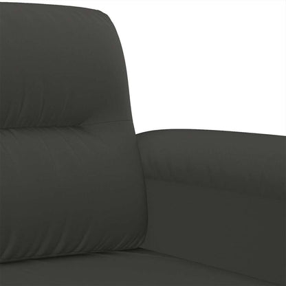 Divano a 3 Posti Grigio Scuro 210 cm in Tessuto Microfibra