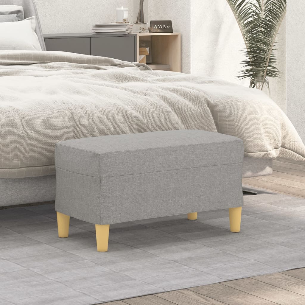 Panca Grigio chiaro 70x35x41 cm in Tessuto - homemem39