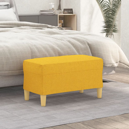 Panca Giallo Chiaro 70x35x41 cm in Tessuto - homemem39