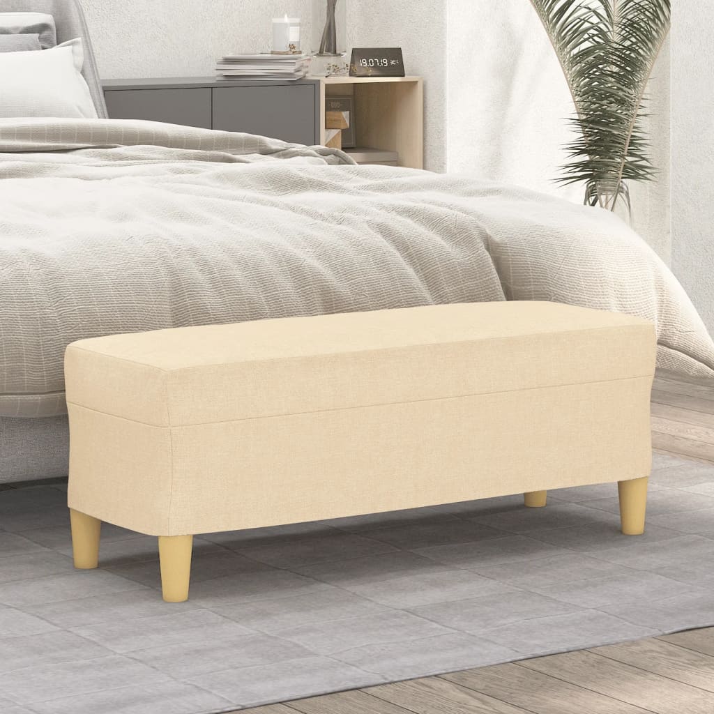 Panca Crema 100x35x41 cm in Tessuto - homemem39