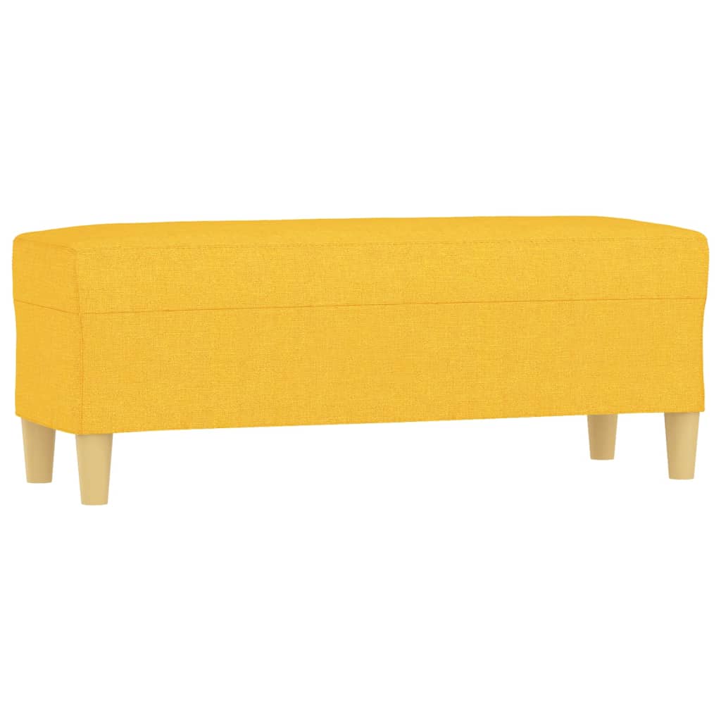 Panca Giallo Chiaro 100x35x41 cm in Tessuto - homemem39
