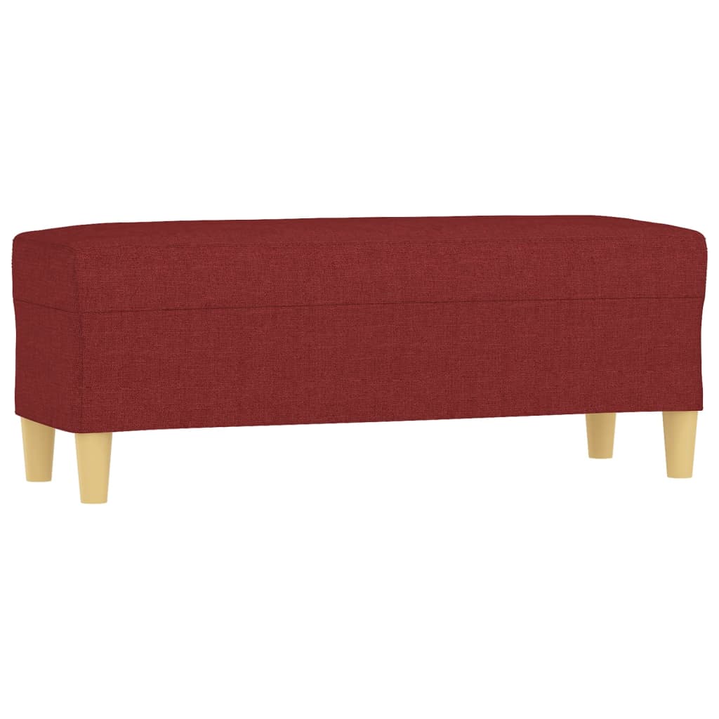 Panca Rosso Vino 100x35x41 cm in Tessuto - homemem39