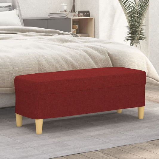 Panca Rosso Vino 100x35x41 cm in Tessuto - homemem39