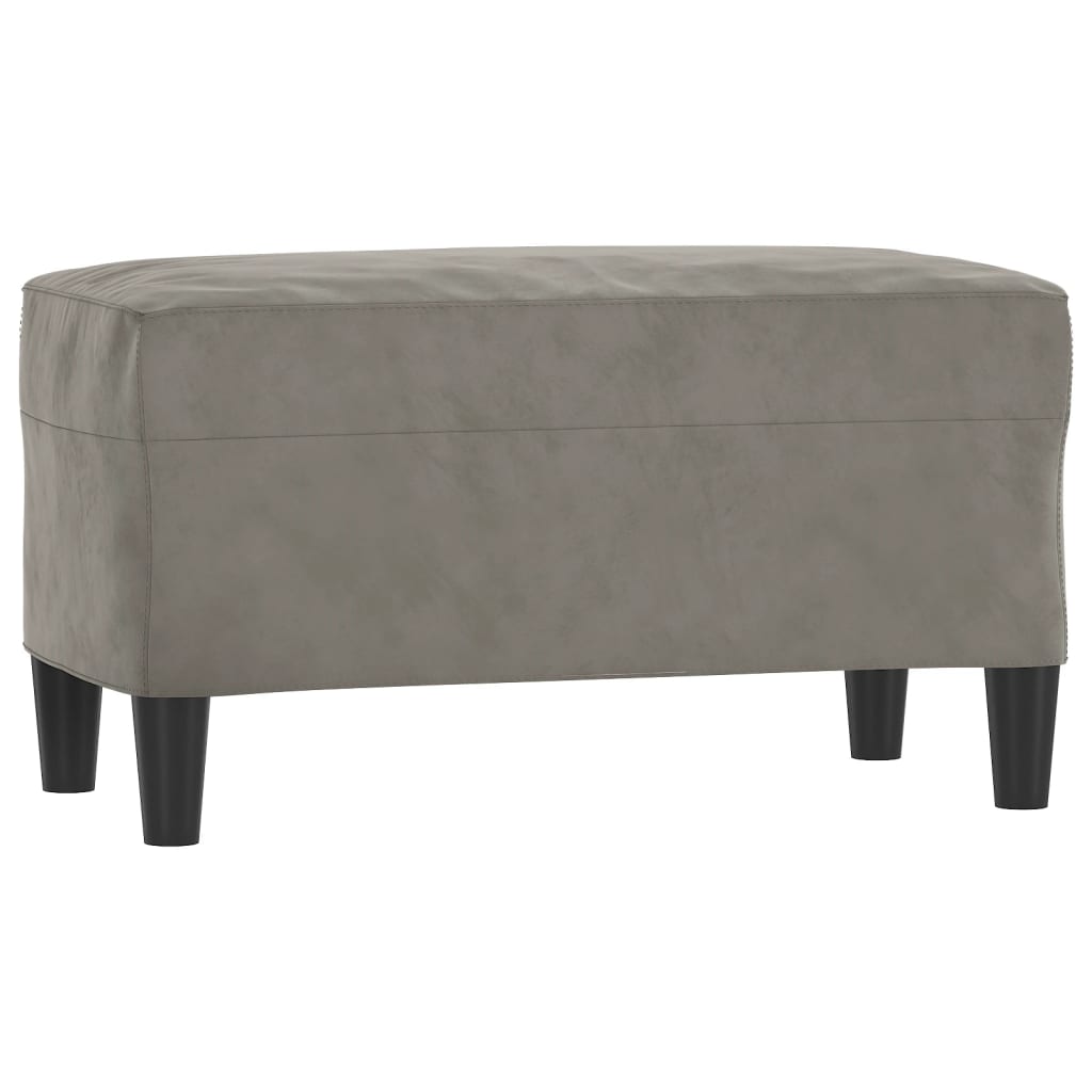 Panca Grigio Chiaro 70x35x41 cm in Velluto