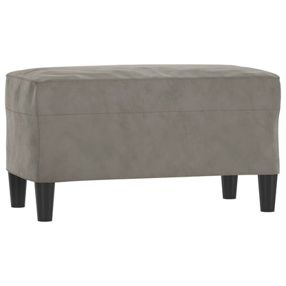 Panca Grigio Chiaro 70x35x41 cm in Velluto