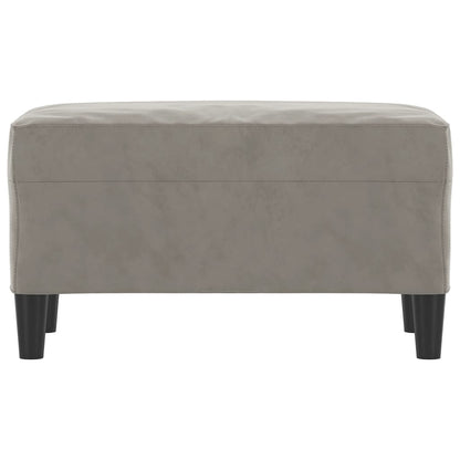 Panca Grigio Chiaro 70x35x41 cm in Velluto