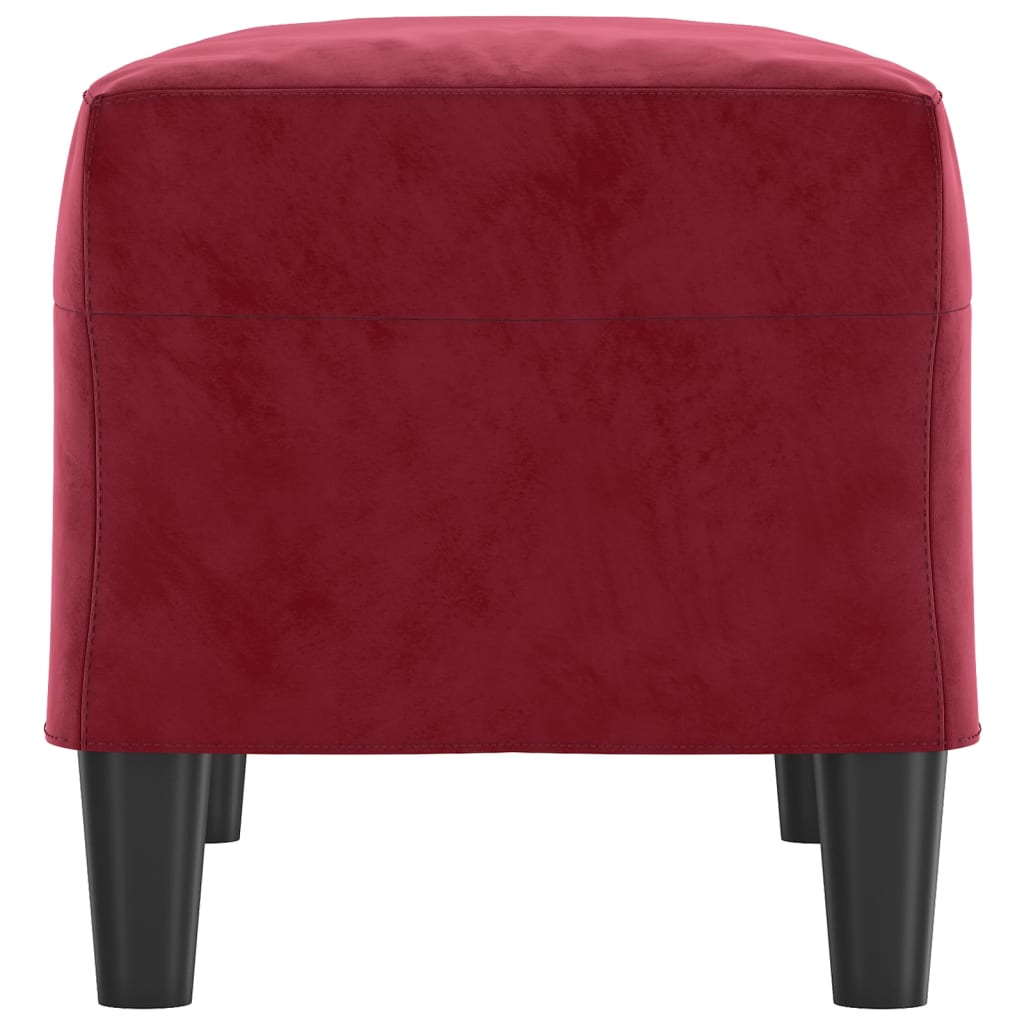 Panca Rosso Vino 70x35x41 cm in Velluto