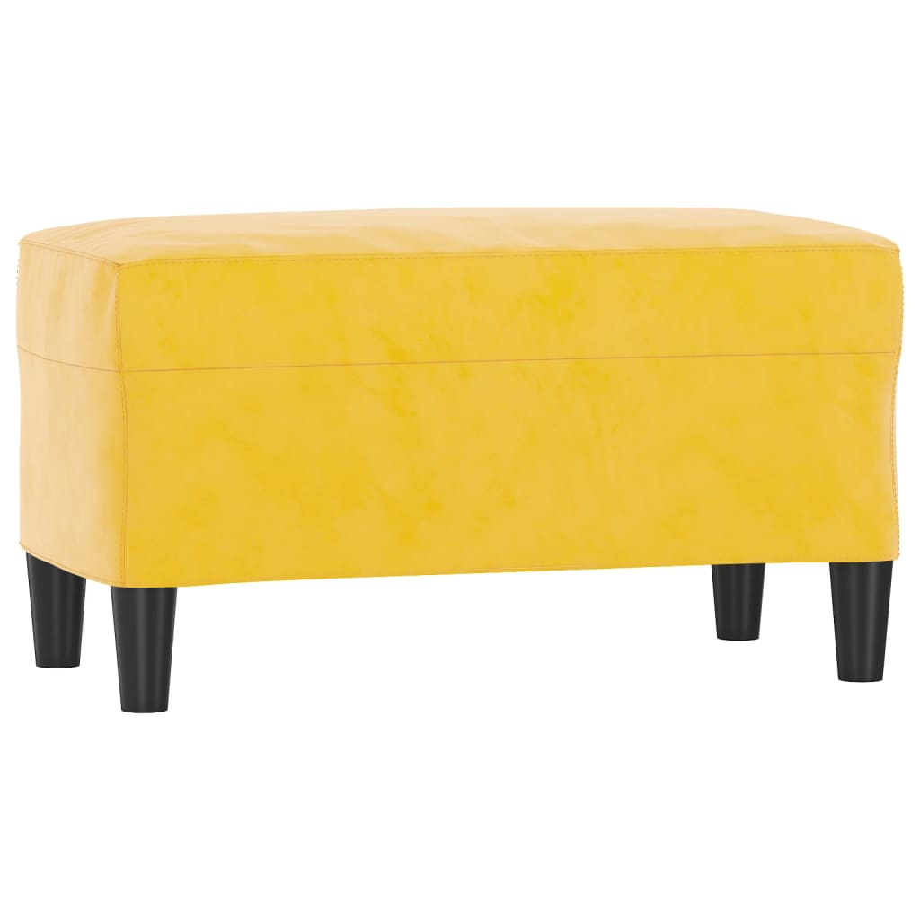 Panca Giallo 70x35x41 cm in Velluto - homemem39