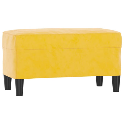 Panca Giallo 70x35x41 cm in Velluto - homemem39