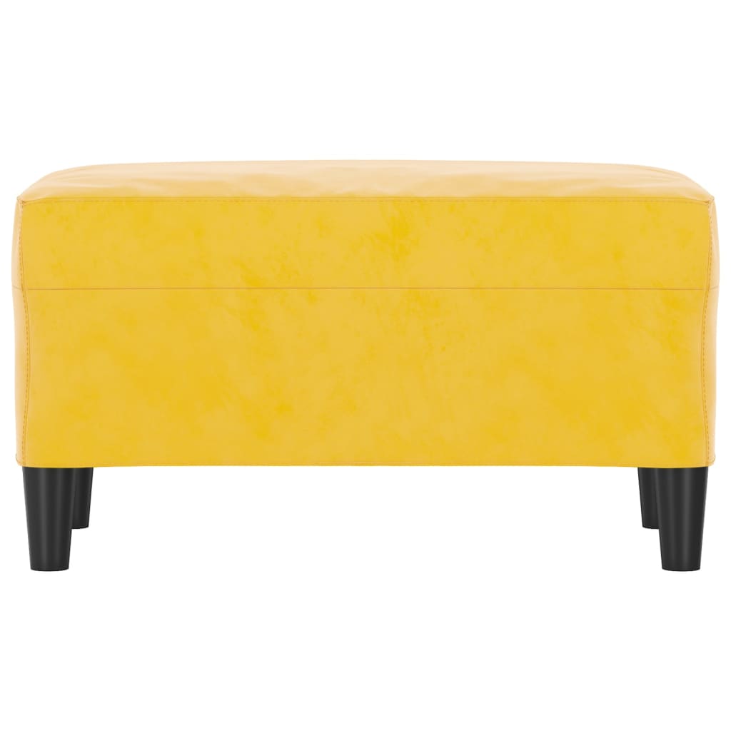 Panca Giallo 70x35x41 cm in Velluto