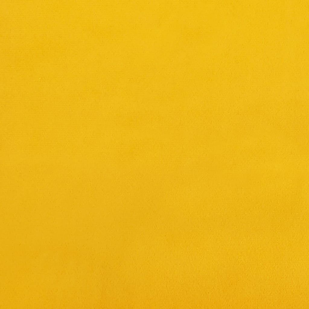 Panca Giallo 70x35x41 cm in Velluto - homemem39