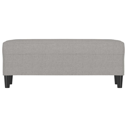 Panca Grigio chiaro 100x35x41 cm in Tessuto