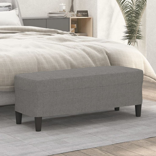 Panca Grigio Scuro 100x35x41 cm in Tessuto