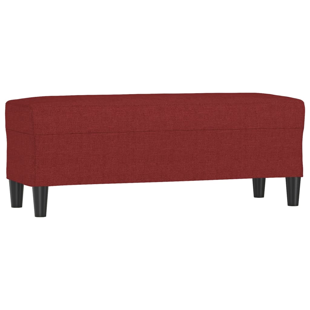 Panca Rosso Vino 100x35x41 cm in Tessuto