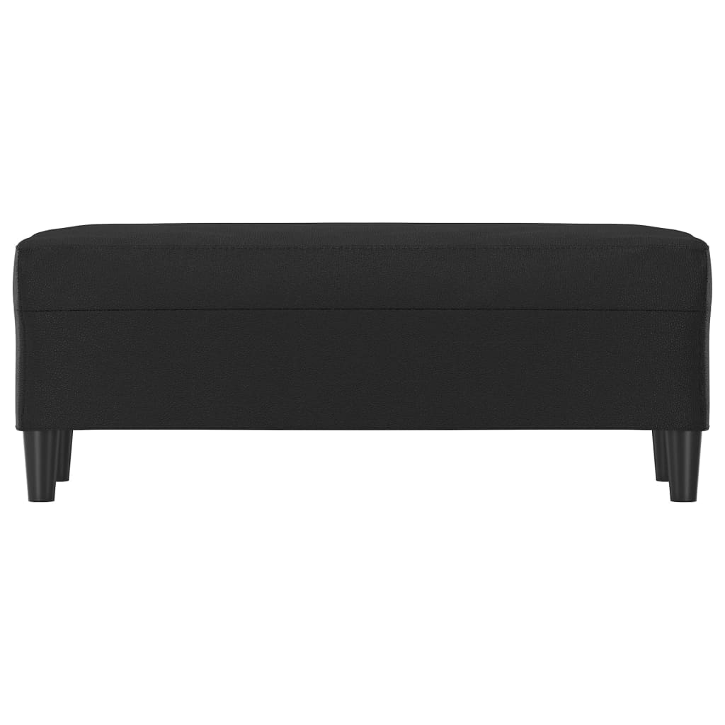 Panca Nera 100x35x41 cm in Similpelle