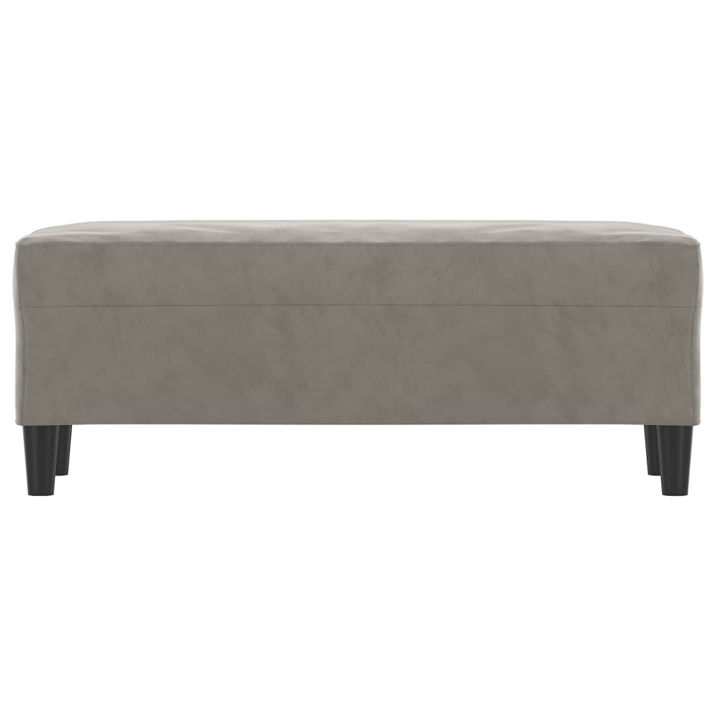 Panca Grigio chiaro 100x35x41 cm in Velluto - homemem39