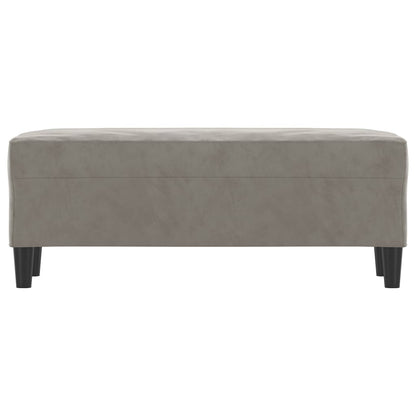 Panca Grigio chiaro 100x35x41 cm in Velluto - homemem39