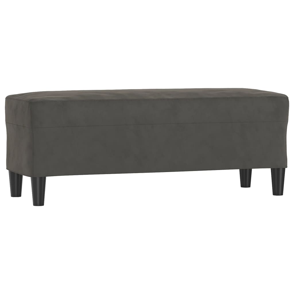 Panca Grigio Scuro 100x35x41 cm in Velluto - homemem39