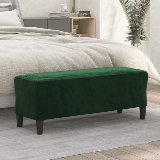 Panca Verde Scuro 100x35x41 cm in Velluto - homemem39