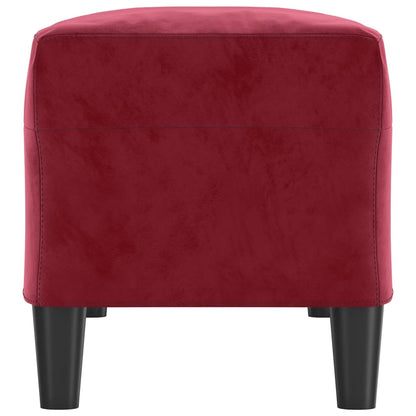 Panca Rosso Vino 100x35x41 cm in Velluto