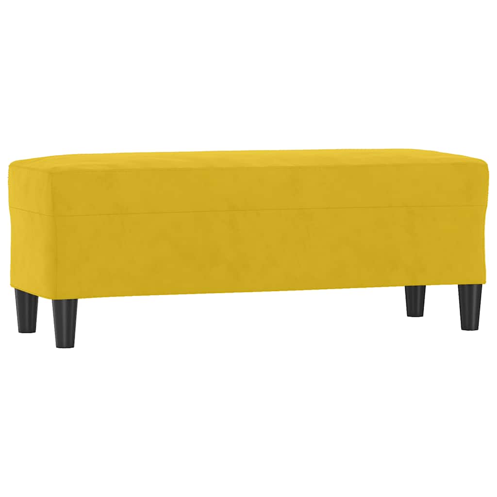 Panca giallo 100x35x41 cm in Velluto