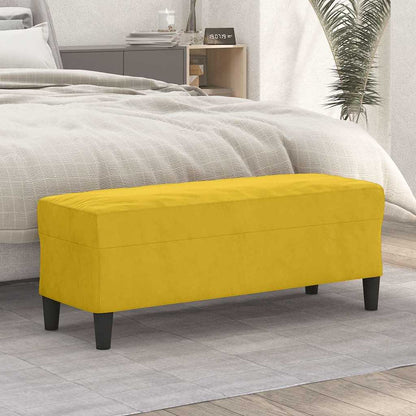 Panca giallo 100x35x41 cm in Velluto
