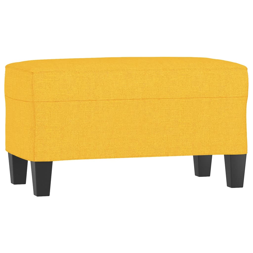 Panca Giallo Chiaro 70x35x41 cm in Tessuto