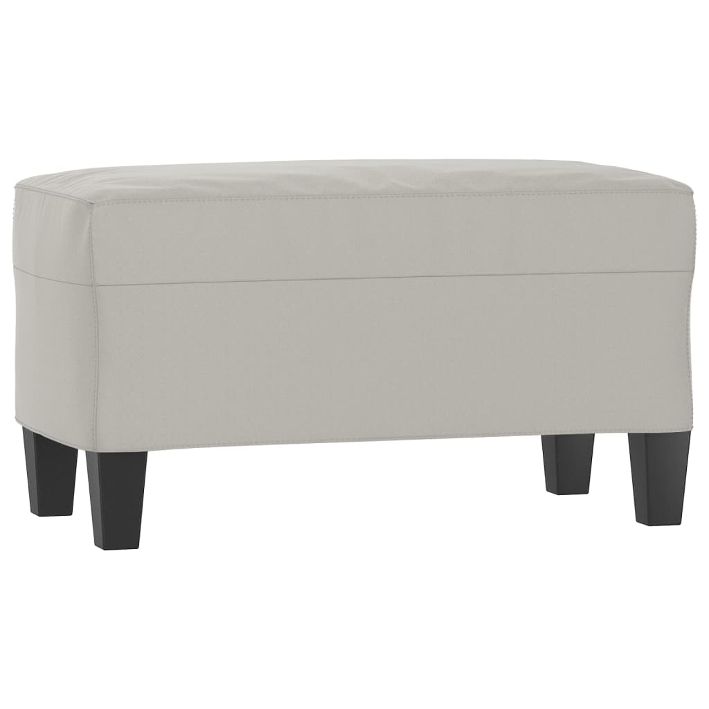 Panca Grigio Chiaro 70x35x41 cm in Microfibra - homemem39