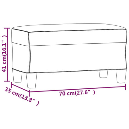 Panca crema 70x35x41 cm in Microfibra