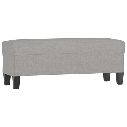 Panca Grigio chiaro 100x35x41 cm in Tessuto