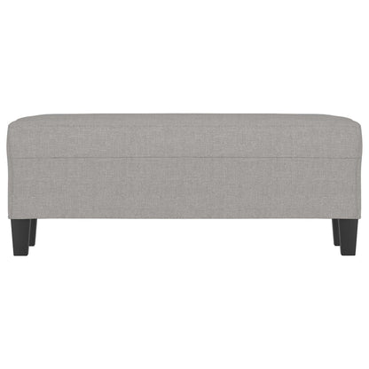 Panca Grigio chiaro 100x35x41 cm in Tessuto