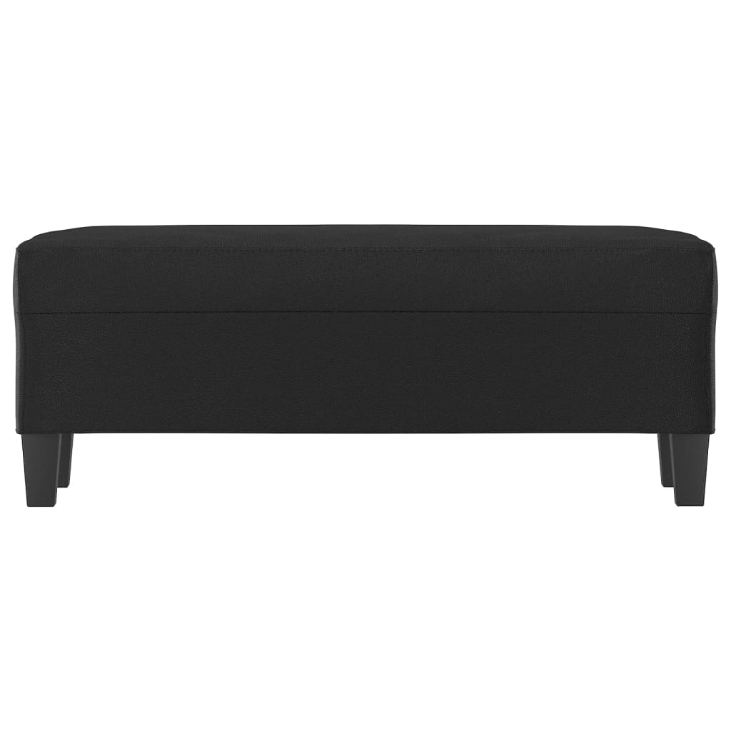 Panca Nera 100x35x41 cm in Similpelle